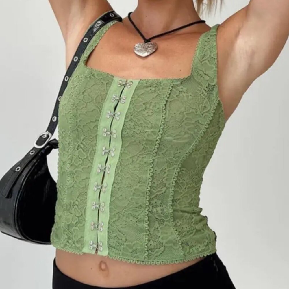 Princess Polly - Lauder Top Green